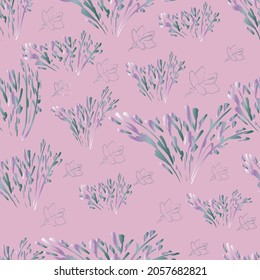 Vector illustration for wedding invitations, wallpaper, textile, wrapping paper. seamless floral pattern