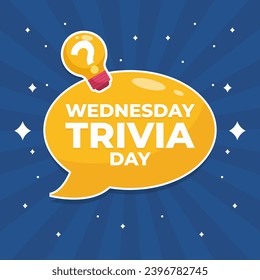 Vector illustration Wednesday Trivia Day. Wednesday Trivia Day illustration vector background. Vector eps 10