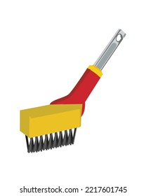 Vector Illustration Weeding Brush isolated on white background.
Carpentry hand tools.