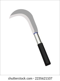 Vektorgrafik, Weeding Hoe einzeln auf weißem Hintergrund. Handwerkzeuge für Tischler.