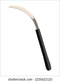 Vector Illustration Weeding Hoe isolated on white background. Carpentry hand tools.