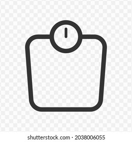 Ilustración vectorial del icono de escala de pesaje en color oscuro y fondo transparente (png).