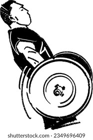 vector illustration of the weight lifter doing power clean