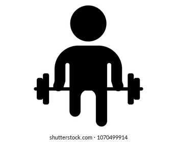 Vector illustration of a Weight Lifter Icon