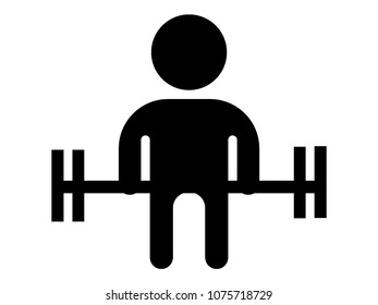 Vector illustration of a Weight Lifter Icon