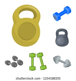 Vector illustration of weight and lifting logo. Collection of weight and exercise stock vector illustration.