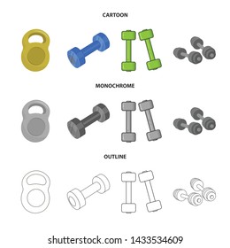 Vector illustration of weight and lifting logo. Collection of weight and exercise stock symbol for web.