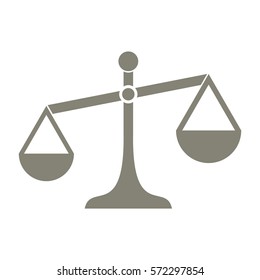 Ilustración vectorial del icono de la escala de peso en gris