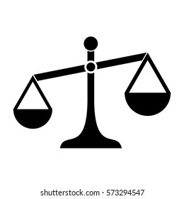 Vector Illustration of Weight Scale Icon in Black

