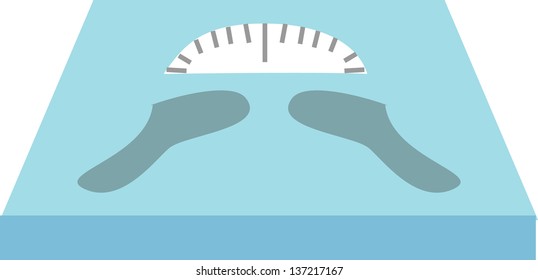Vector illustration of a weighting scale