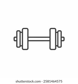 Vector illustration of a weightlifting dumbbell symbolizing fitness and strength training for health enthusiasts and athletes