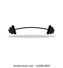 Vector illustration of weightlifting exercise equipment