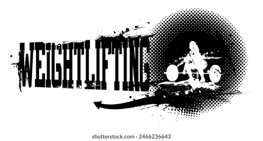 A vector illustration of Weightlifting Female Banner 