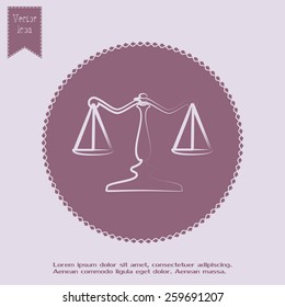 Vector illustration of weights