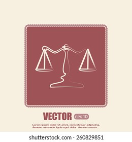 Vector illustration of weights