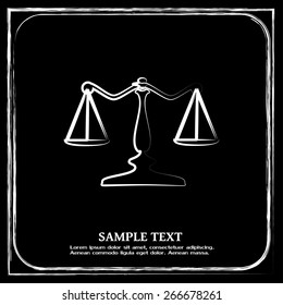 Vector illustration of weights