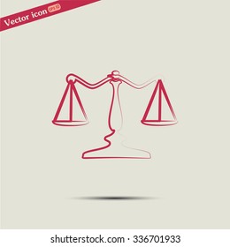 Vector illustration of weights