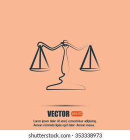 Vector illustration of weights