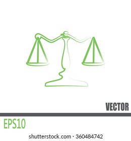 Vector illustration of weights