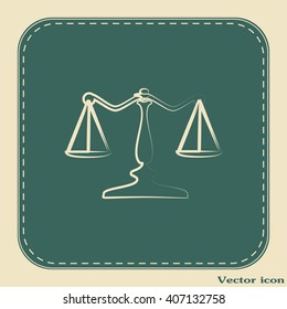 Vector illustration of weights