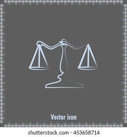 Vector illustration of weights