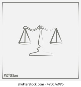 Vector illustration of weights