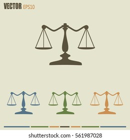 Vector illustration of weights