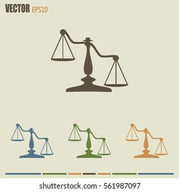 Vector illustration of weights