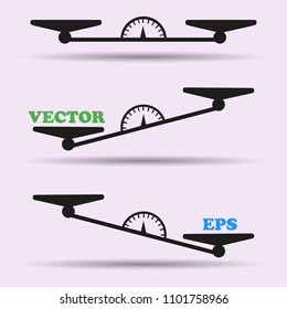 Vector illustration of weights. Libra icon isolated on a light background. Element for your design.