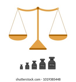 Vector illustration.  weights for scales. 