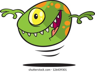 Vector illustration of weird bouncing ball