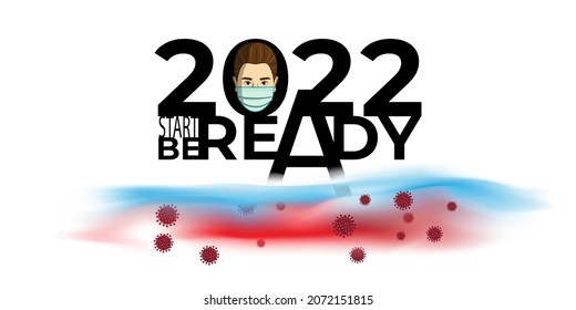 vector illustration for a welcome 2022-new year-be ready