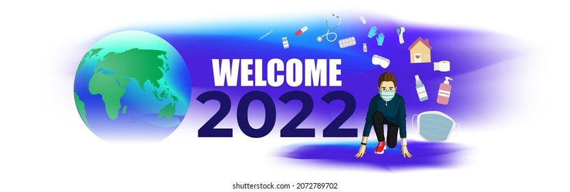 vector illustration for a welcome 2022-new year-be ready
