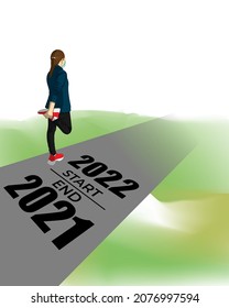 vector illustration for a welcome 2022-new year-be ready