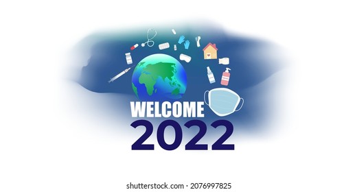vector illustration for a welcome 2022-new year-be ready
