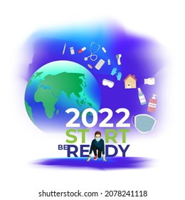 vector illustration for a welcome 2022-new year-be ready