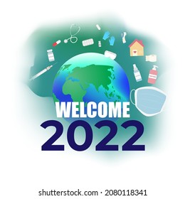 vector illustration for a welcome 2022-new year-be ready