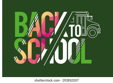 vector illustration of a welcome back to school 2015 graphics elements for t-shirts, and the idea for the sign or badge logo