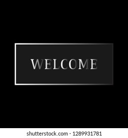 Vector illustration of the welcome icon.