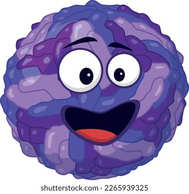 Vector illustration of a West Nile Virus in cartoon style isolated on white background