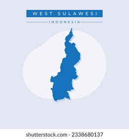 Vector illustration vector of West Sulawesi map Indonesia