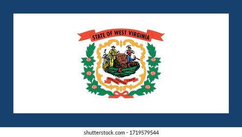 ilustración vectorial de la bandera de Virginia Occidental