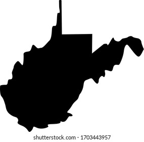 vector illustration of West Virginia map