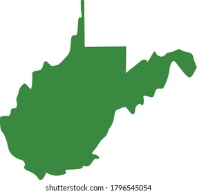 ilustración vectorial del mapa de Virginia Occidental