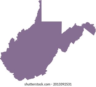 Vektorgrafik von West Virginia Karte