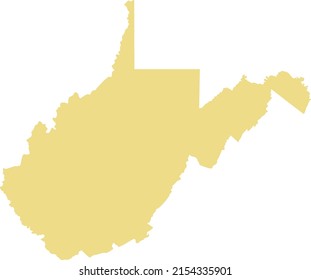 Vector illustration of West Virginia map