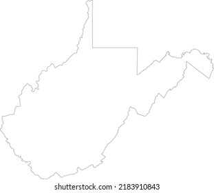 Mapa de vectores de Virginia Occidental