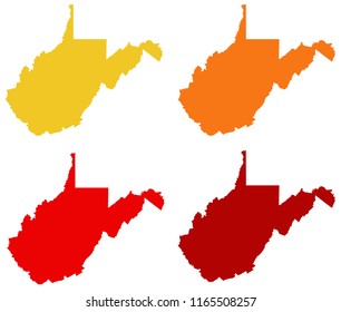 vector illustration of West Virginia maps