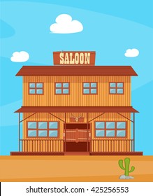  vector illustration western city