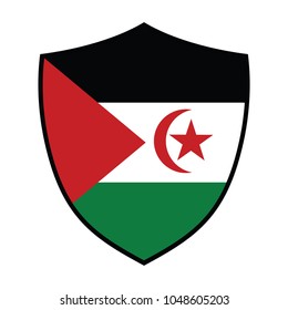 vector illustration of Western Sahara flag, official colors and proportion correctly. National Flag of Western Sahara.